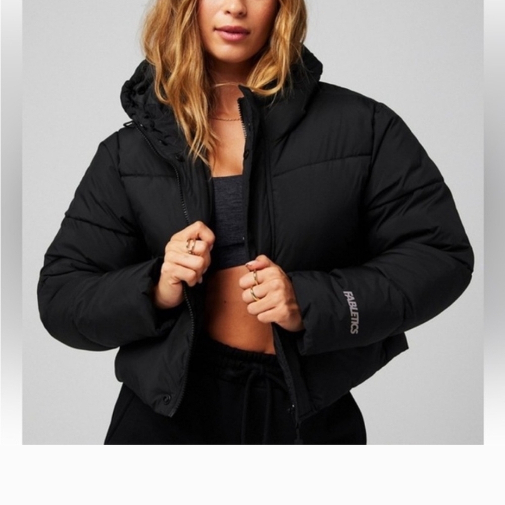 Fabletics Navy Blue Puffer Jacket